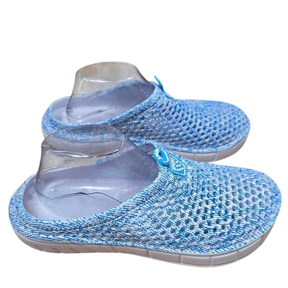 Sport Blue White Slip On Garden Casual Beach Poolside Summer Footwear 41/9.5 - Picture 4 of 6